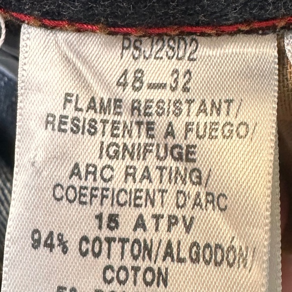 Men’s Bulwark Protection flame resistant straight leg jeans size 48 x 32 - Picture 4 of 6